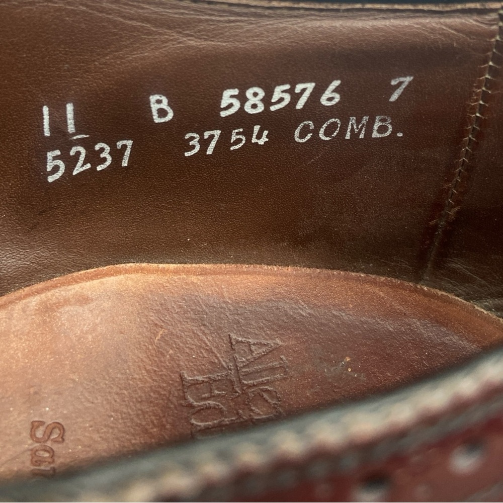Allen Edmonds Sanford Burgundy Cap‎ Toe Shoes 11B - Picture 5 of 8